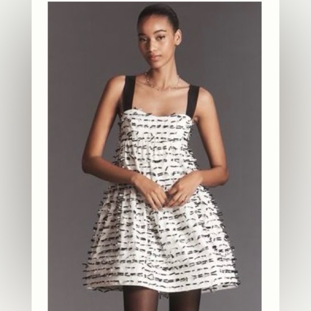 Maeve Sleeveless Textured Swing Mini Dress